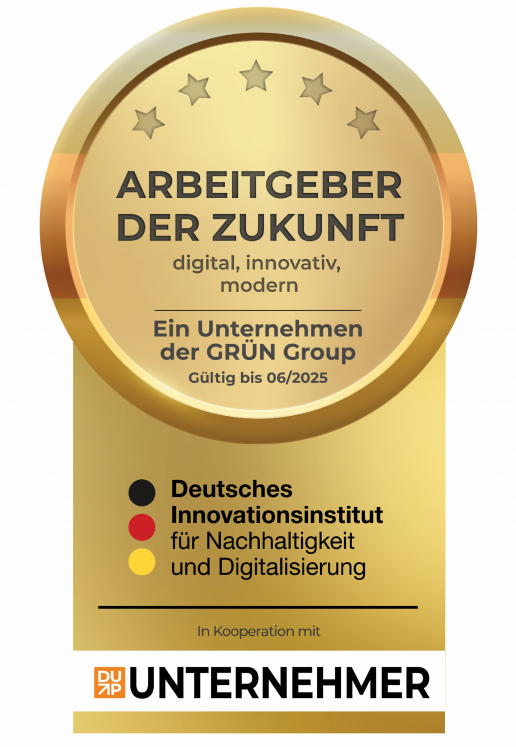 GRÜN Software Group wurde als Arbeitgeber der Zukunft ausgezeichnet.