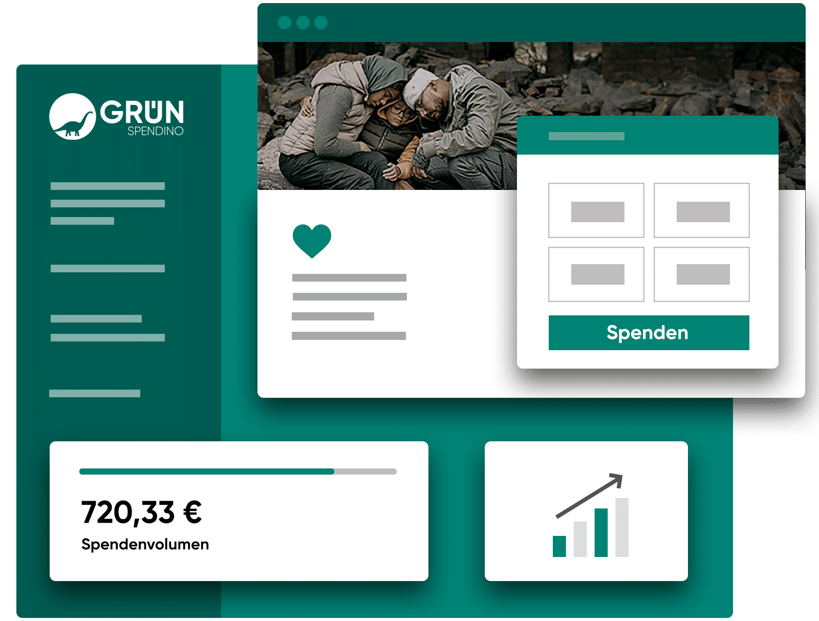 GRÜN spendino Online Fundraising Tools