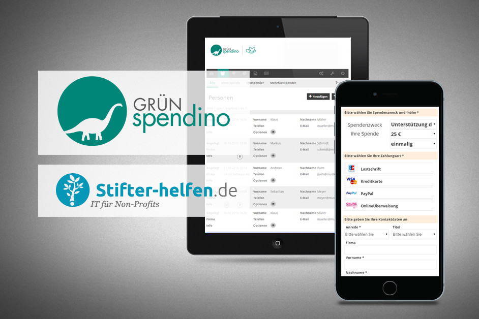 GRÜN spendino als IT-Spende