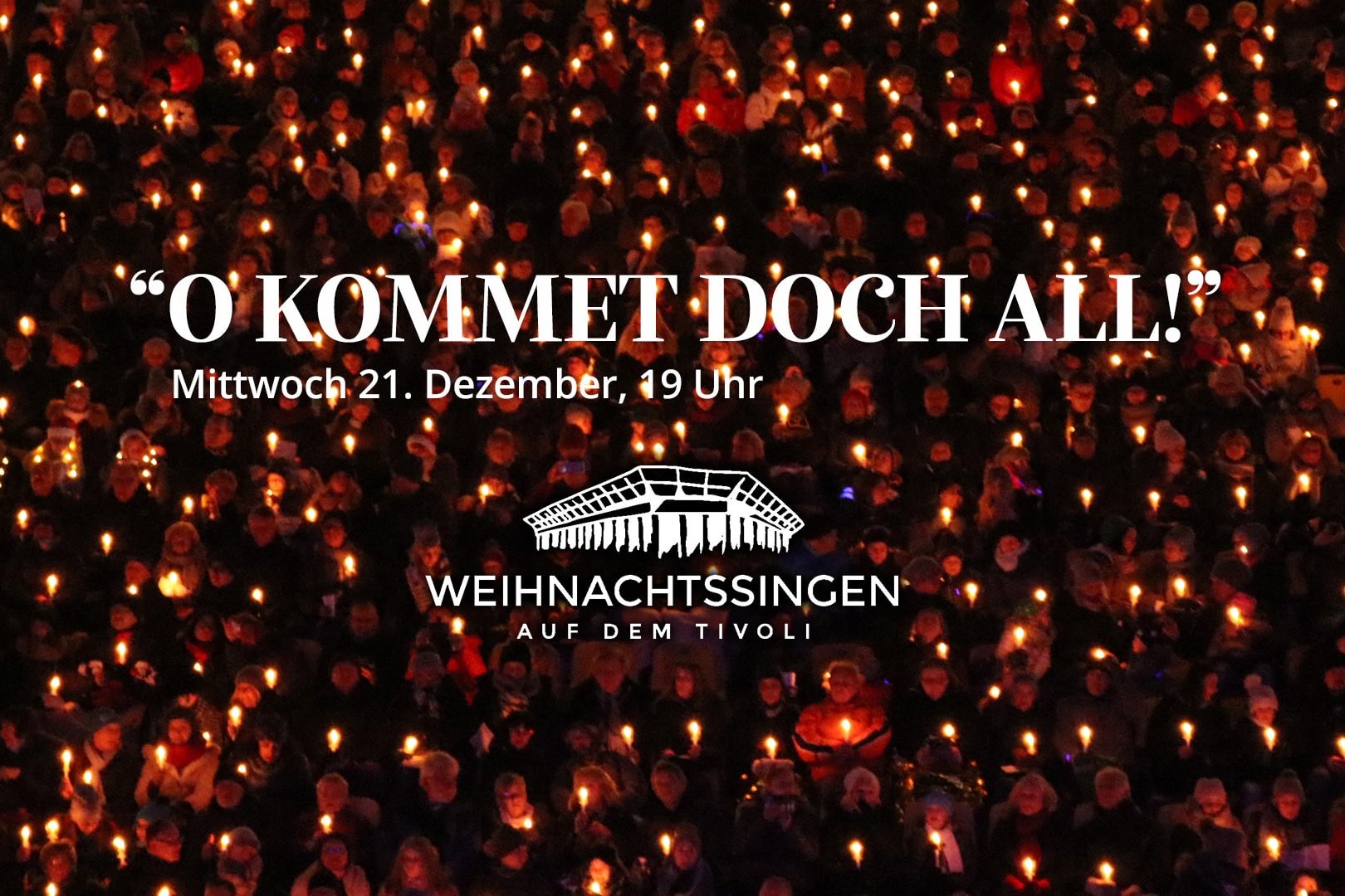 Das Weihnachtssingen auf dem Aachener Tivoli findet am Mittwoch, den 21. Dezember 2022 statt.